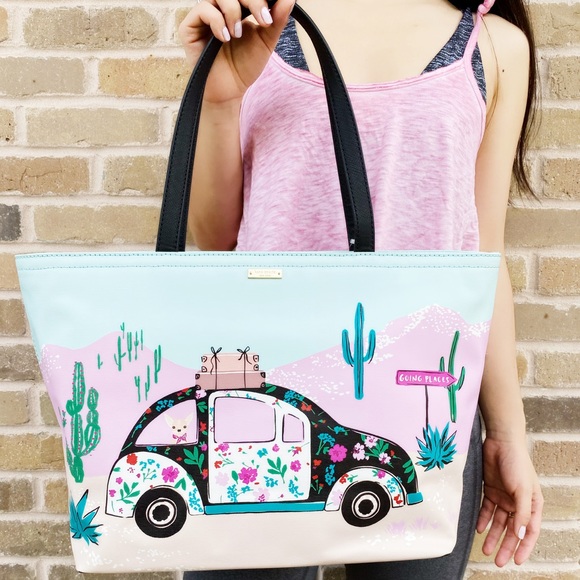Kate spade large coated canvas tote car - Picture 2 of 8